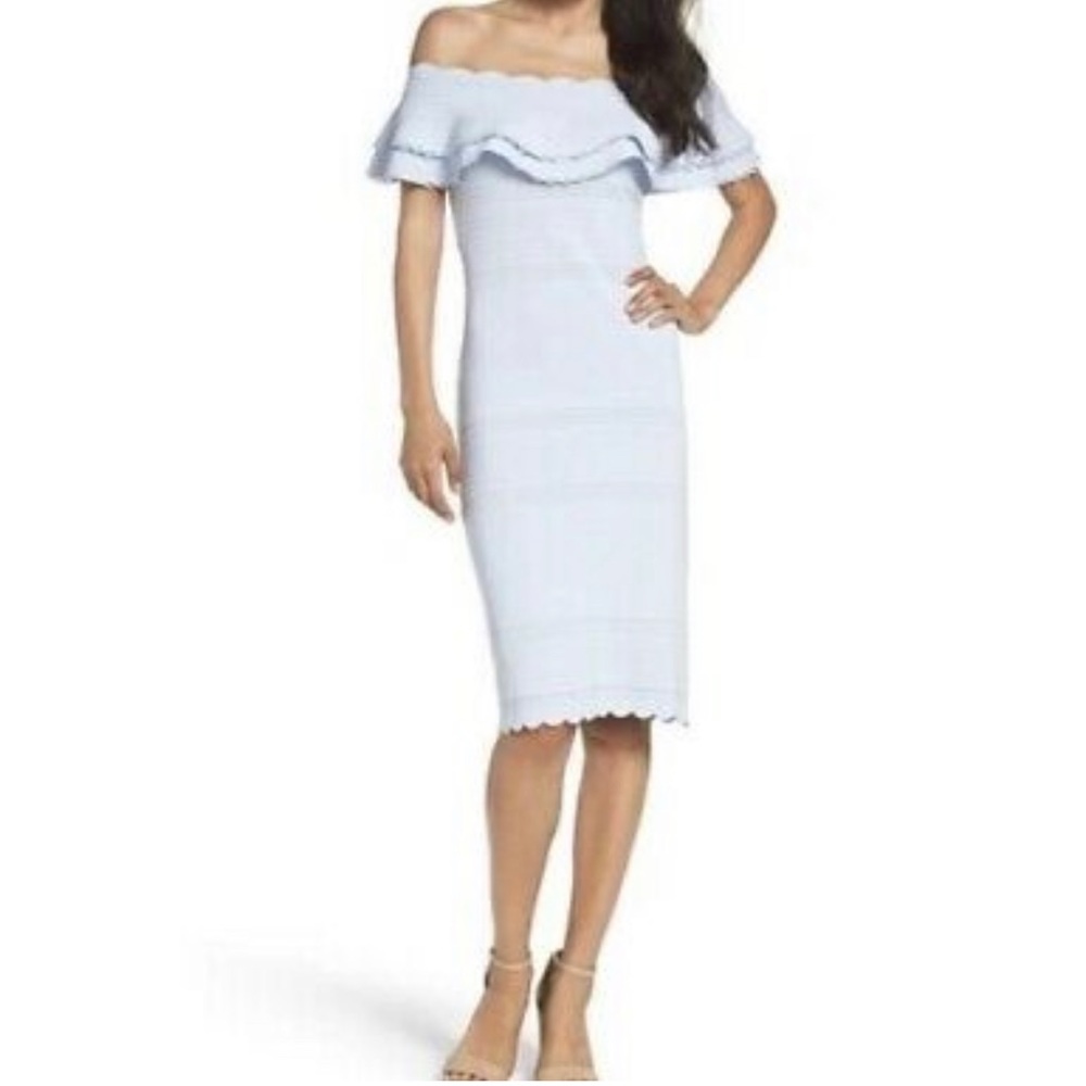 Eliza J Off the Shoulder Sheath Dress